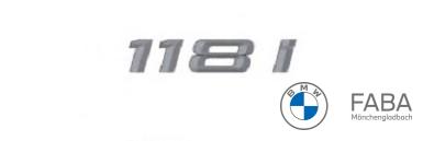 BMW Schriftzug "118i" selbstklebend