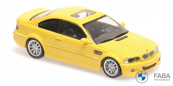 BMW Miniatur M3 (E46) Coupe - 2001 gelb 1:43