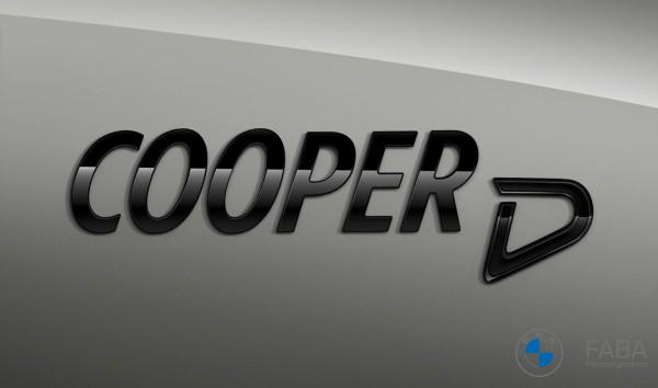 MINI Schriftzug Cooper D Piano Black - F54 F55 F56 F57 F60