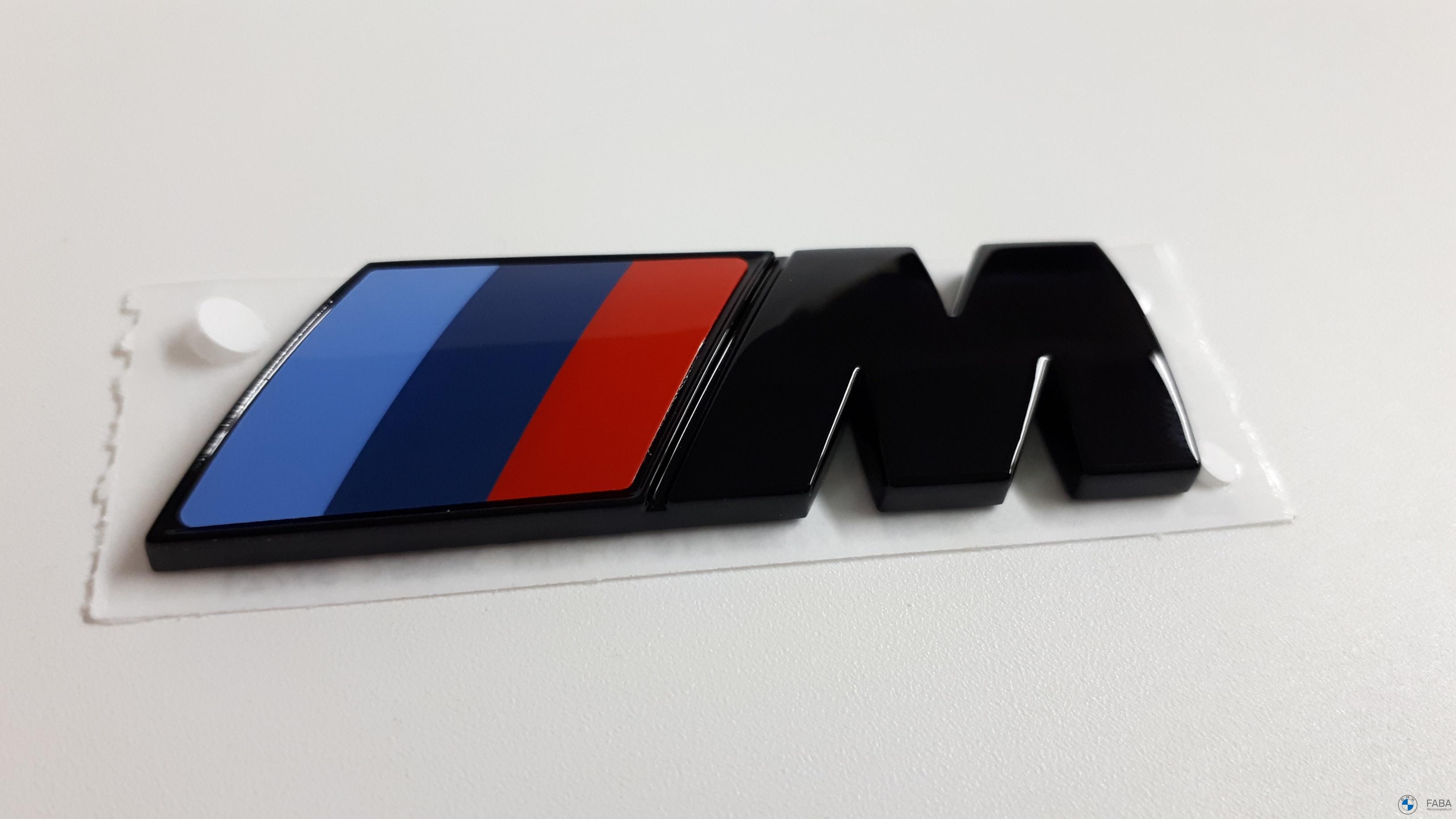BMW M Logos schwarz hochglänzend - 2 Stück