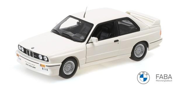 BMW Miniatur M3 E30 -1987 weiß 1:18