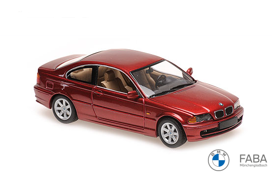 BMW Miniatur 3er E46 Coupe rot - 1:43