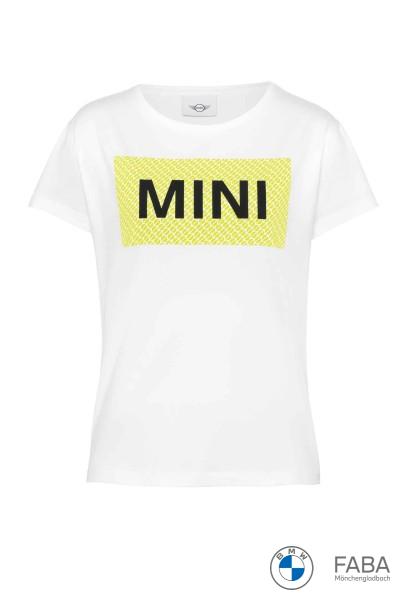 MINI Wordmark Signet Damen T-Shirt weiß