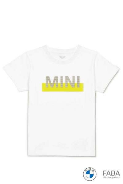 MINI NUB Wordmark Kids T-Shirt weiß / energetic yellow