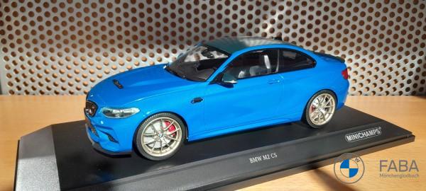 BMW Miniatur M2 CS - 2020 blau 1:18