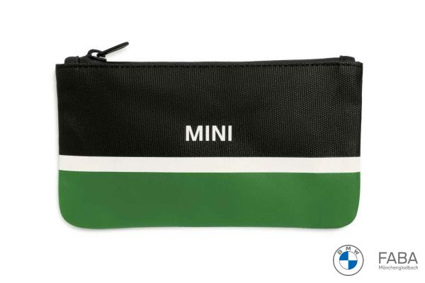 MINI Small Tricolour Block Pouch - schwarz / british green / weiß