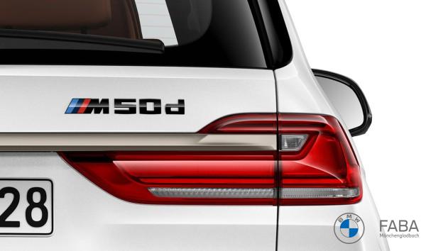 BMW Schriftzug M50D schwarz - X7 G07